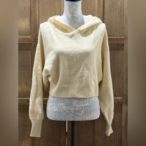 Kerisma Cream Crop Hoodie Sweater.